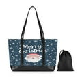 thumbnail image 7 of FORMRS Canvas Laptop Tote Bag for Women with 15.6" Computer Compartments Shoulder Handbag, Christmas Santa, 7 of 7