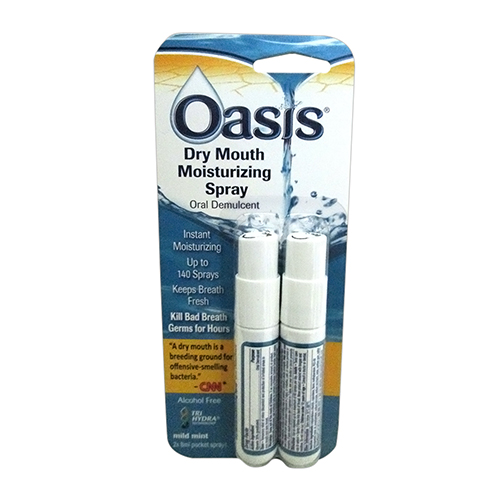 Oasis Dry Mouth Mild Mint Moisturizing Spray 0.27 Oz 2 / Pack, 2 Pack