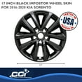 thumbnail image 2 of Coast To Coast 10 Spoke Gloss Painted 17" Wheel Cover, Black - Vehicle Specific Fit, 2 of 4