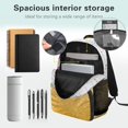 thumbnail image 3 of Yspwyqan Bow Print School Backpack for Teens, 17 Inch Large Capacity Laptop Backpack, Double Zipper, Side Pockets, Ice Cream Drip Casual Bookbag for High School College Travel, 3 of 7