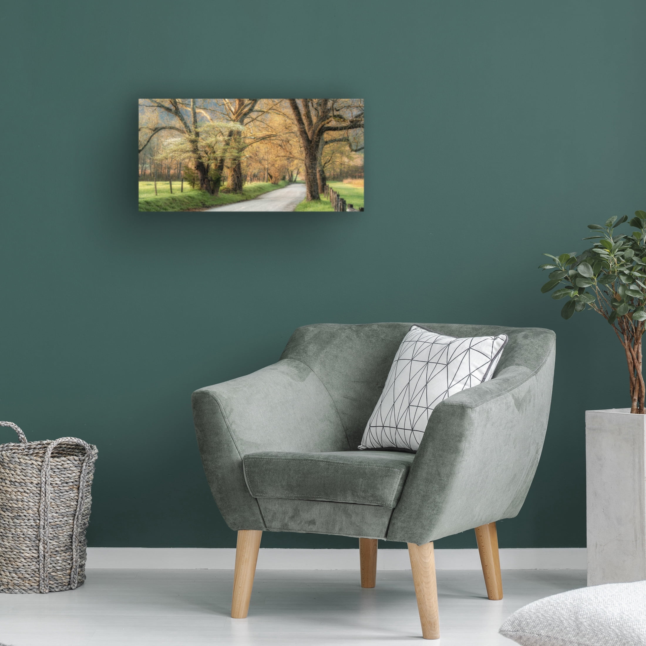 Canvas Wall Art - Danny Head 'Dogwoods' Wall Art for Living Room, Bedroom, or Office Décor by Trademark Fine Art - 32 x 16 Inches