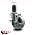thumbnail image 2 of 4 Inch Semi Steel Swivel 1-5/8 Inch Expanding Stem Caster with Brake SCC, 2 of 2