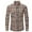 Khaki, variant on Honeeladyy Shirts for Men,Men Casual Fashion Printing Turn-down Collar Long Sleeve Breathable Shirt Blouse Tops