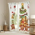thumbnail image 3 of Manfei Chic Xmas Tree Black Out Curtains,Xmas Gingerbread Man Curtains Pack of 2 (42x63 Each),Green White Brown Bedroom Curtains For Girls Boys Kids,Super Cozy Room Decor, 3 of 6