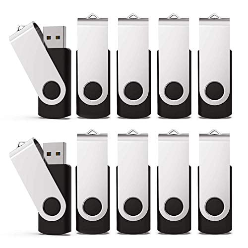KEXIN Lot de 10 Clés USB 32 Go Drive, Noir USB 2.0