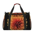 thumbnail image 1 of Disketp Orange Dalia Bolsa de Viaje Tipo Duffle, Bolso de Mano para Fin de Semana para Mujer, Bolsa de Gimnasio Ligera para Hombre, Esencial para Viajes, 1 of 6