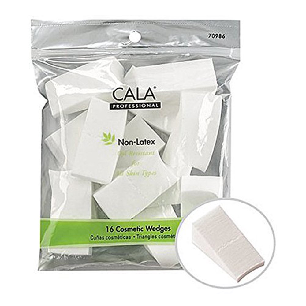 Cala Professional Nonlatex Oil Resistant Cosmetic Wedges 16 Pieces