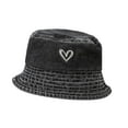 thumbnail image 4 of Sombrero para el de niños Portable Lindo Bucket Sombrero para actividades al aire libre Viajes cortos Summer negro, 4 of 8