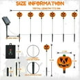 thumbnail image 5 of 6-Pack Pumpkin Solar Lights for Outdoor Halloween Decorations for Pathway Yard Party Decor, 5 of 10