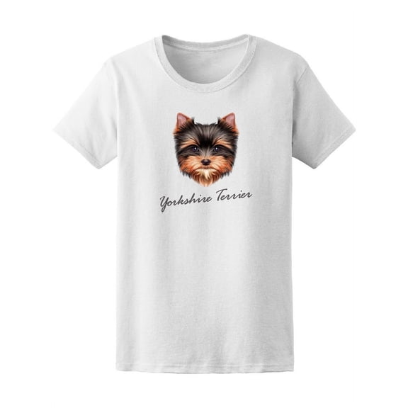 Yorkshire Terrier Puppy Sketch T-Shirt Women -Image by Shutterstock, Female Large