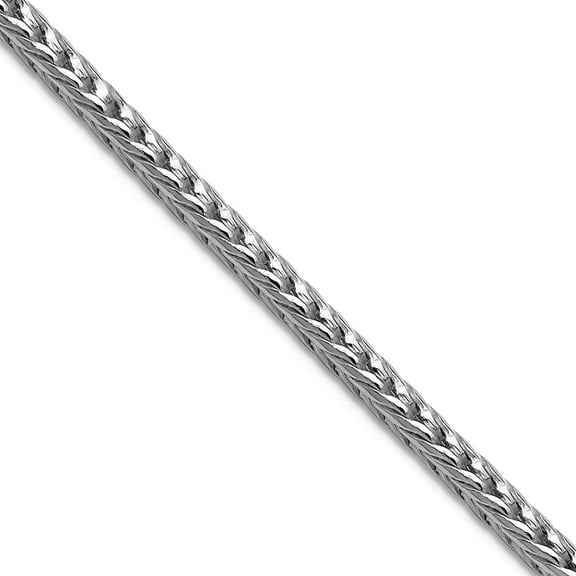 925 Sterling Silver Rhodium Plated 3.4mm Sparkle-Cut Round Franco Chain Necklace 22 Inch Chain Necklace for Women and Me