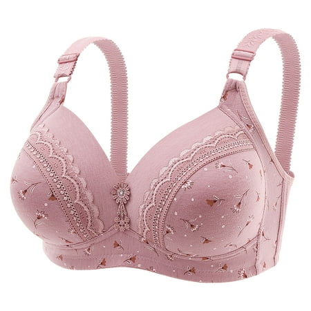 YHGFVOKJ Bras for Women Soild Color Convertible Strap Lined Wireless Sports Seamless Underwear Push Up Comfort Foam Large Bra Bralette Women s Lingerie  Sleep Purple 52