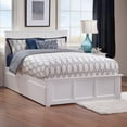 thumbnail image 2 of Madison Full Platform Bed with Matching Footboard and Storage Drawers in White, 2 of 7