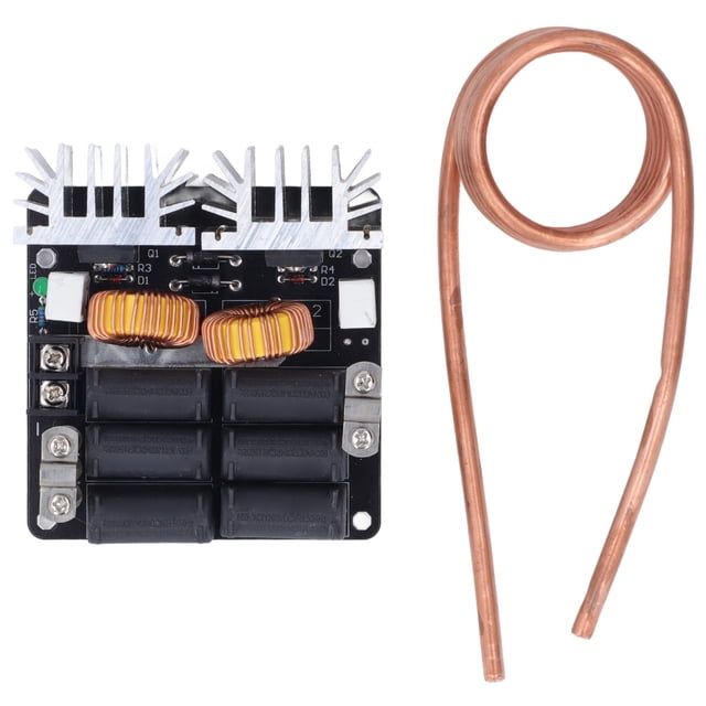 Módulo de calentamiento por inducción 1000W Placa calefactora ZVS de bajo voltaje y alta frecuencia con bobina para bricolaje 12V-48V