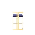 thumbnail image 2 of Pangea Home Kenzie 23.6" Velvet/Steel Counter Stool in Navy/Gold, 2 of 5