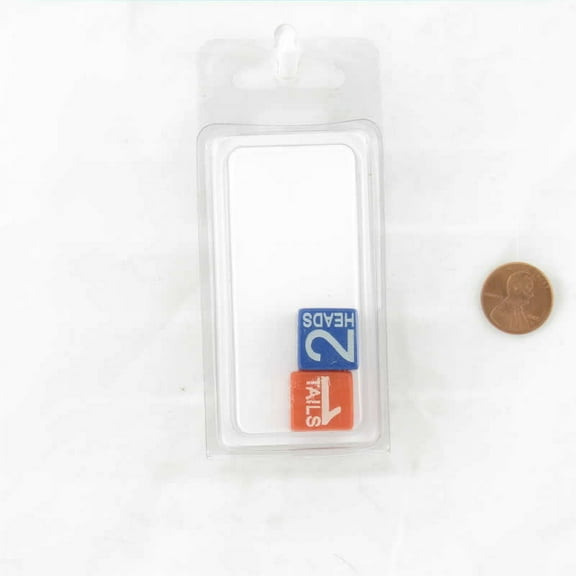 Heads and Tails 1 and 2 Dice Assorted Colors with Numbers 16mm (5/8in) D6 (1-2 3 times) Pack of 2
