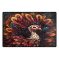 thumbnail image 2 of Ryvnso Boho Turkey Feather Area Floor Mat Non-Slip Carpet Soft Rugs Doormats 31" x 20", 2 of 7