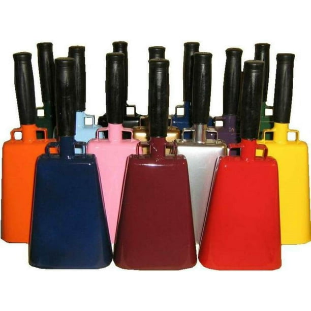 Various Sizes and Team Colors Cowbell with Stick Grip Handle Bell for