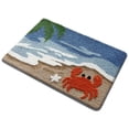 thumbnail image 2 of Style Bath Mat Non Slip Bathroom Rug Absorbent Quick Dry Wave Pattern Machine Washable 15.74x23.62 Inch（Orange）, 2 of 6