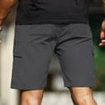 thumbnail image 5 of qolati Men's Stretch Cargo Shorts Casual Stretch Regular Fit Summer Short Elastic Waist Athletic Hiking Shorts with Pockets Dark Gray XXL, 5 of 6