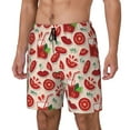 thumbnail image 2 of Haiem Tomatoes Mens Swim Trunks with Compression Liner 2 in 1 Swimming Shorts Stretch Swimwear Quick Dry,Board Shorts-Small, 2 of 9