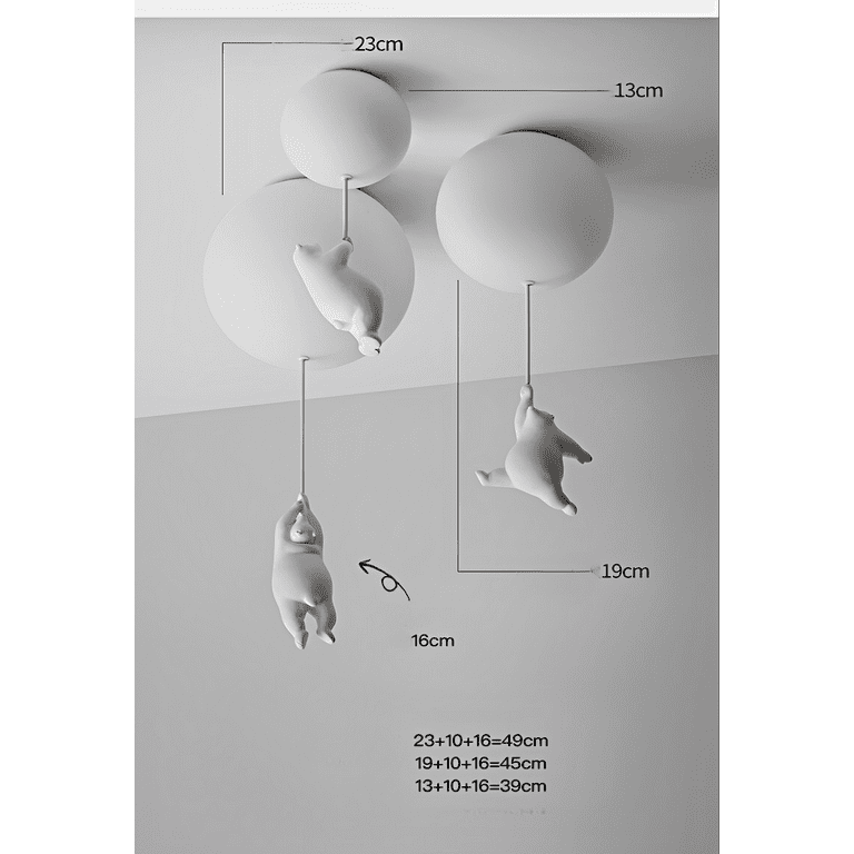 Censlighting Kids Bedroom Ceiling Light Cartoon Bear Shape