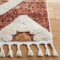 thumbnail image 3 of SAFAVIEH Moroccan Tassel Dawson Geometric Shag Area Rug, Rust/Ivory, 8' x 10', 3 of 8