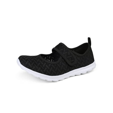 

Ritualay Ladies Flats Soft Sole Casual Walking Shoe Breathable Flat Shoes Lightweight Comfort Loafers Shopping Daily Magnetic Black 8.5