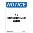 thumbnail image 1 of SignMission OS-NS-A-1824-V-15022 18 x 24 in. OSHA Notice Sign - No Unauthorized Entry, 1 of 1