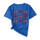 thumbnail image 1 of Camisas de Manga Corta para las Mujeres Moda Casual Impresión Cuello Redondo Suéter Tee Blusas, 1 of 6