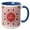 Blue/White, variant on 3drose, Eid Mubarak - Red Blessed Happy Eid Greeting - Islam Muslim Holiday, 15oz Mug