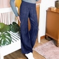 thumbnail image 2 of Zylarhe Women's Pants Women's Stretchy Casual Pants Loose Fit Comfortable Denim Like Jogger Trousers for Everyday Wear, 2 of 6