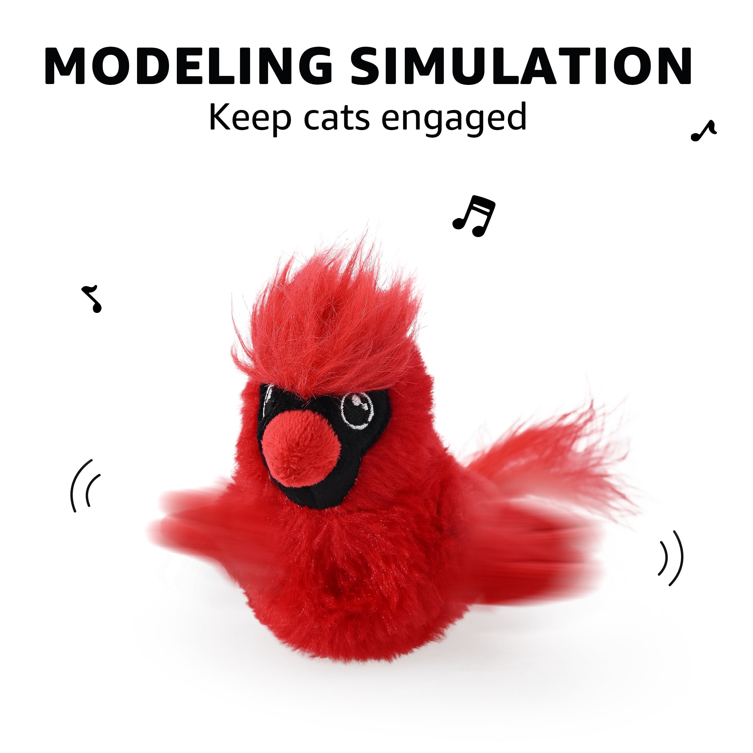 Max & Marlow Cat Toy Rechargeable Flapping Bird, Touch Activated with Realistic Wing Movement