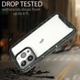thumbnail image 6 of CoverON For Apple iPhone 13 Pro Max Phone Case, Military Grade Full Body Rugged Slim Fit Clear Cover, Black (Green Splash), 6 of 9