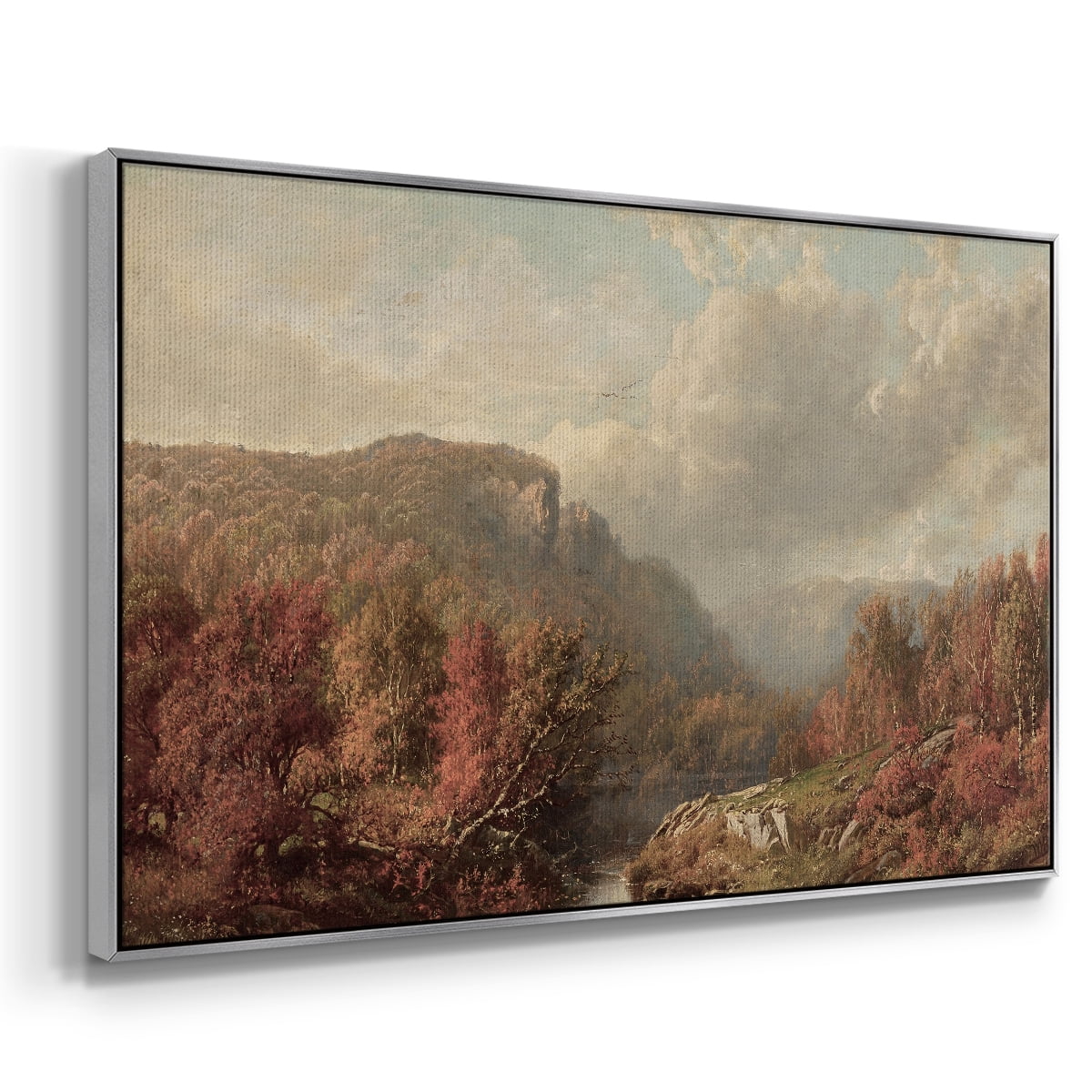 Vintage Landscape-CCCXI By Wexford Home Framed in Silver Wood Gallery Wrapped Canvas 17 in. x 25 in.