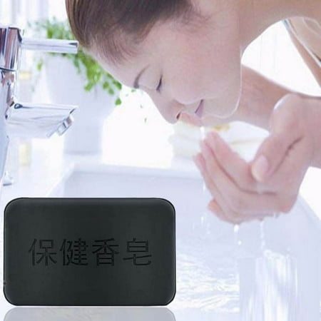 Black Bamboo Charcoal Soap Face Body Clear Anti Bacterial Tourmaline Health