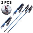 thumbnail image 1 of 2 Pcs Mâtx de Randonnée Pliables - Bâtons de Randonnée en Alliage d'Aluminium avec Système de Verrouillage Rapide, Télescopiques, Pliables, Ultralégers pour la Randonnée, le Camping, 1 of 9