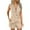 Khaki, variant on Women's Summer 2 Piece Linen Outfits: Button Down Vest & Shorts Sets, Comfortable, Breathable for Casual & Dressy Occasions