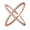 Rose Gold-Tone, variant on Clear Cubic Zirconia Four Way X Ring Rhodium Plated Sterling Silver Size 5