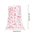 thumbnail image 3 of Bfogop Valentine's Day Throw Blanket Red Pink Heart Plaid Fuzzy Blanket Romantic Love Heart Decorative Soft Cozy Flannel Blanket for Mom Couple Home Bed Sofa Couch Chair, 40 x 50 Inch, 3 of 6