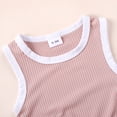 thumbnail image 4 of EQWLJWE Newborn Infant Baby Girls Boys Sleeveless Ribbed Solid Knit Jumpsuit Clothes Girls' Harness Holiday Clearance, 4 of 5