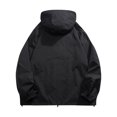 thumbnail image 3 of Autumn New Men's Loose Colored Hooded Jacket Charge Coat Cardigan Coat3XL, 3 of 3