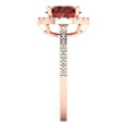 thumbnail image 3 of Clara Pucci 14K Rose Gold 1.8ct Garnet Solitaire with Accents Ring, 3 of 8