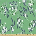 thumbnail image 1 of Exotic Fabric by the Yard, Tropical Eucalyptus Flowers Bouquet Leaf Beauty of Forest Branch Essence, Decorative Upholstery Fabric for Sofas and Home Accents, Sea Green Dark Indigo by Ambesonne, 1 of 5