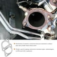 thumbnail image 3 of 2 Pcs Joints d'Échappement Automobile, Acier Inoxydable Résistant aux Hautes Températures, 2 Joints de Bride Elliptiques standard avec Boulons, Dossier d'Axe, Pièces Automobiles, 3 of 3