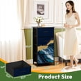 thumbnail image 3 of Kanworse 4 Drawer Fabric Dresser for Bedroom abstract blue agate golden veins white Chests of Drawers for Closet Organizers Storage, 3 of 8
