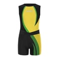 thumbnail image 5 of Nyeemya Kids Boys Workout Gymnastics Leotard and Shorts 2 Piece Sports Outfit for Beach Swimming Yellow Green 10, 5 of 7