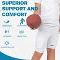 thumbnail image 5 of TUOYR Youth Kids Padded Compression Short Football Girdle Pants for Football Baseball (White), 5 of 7