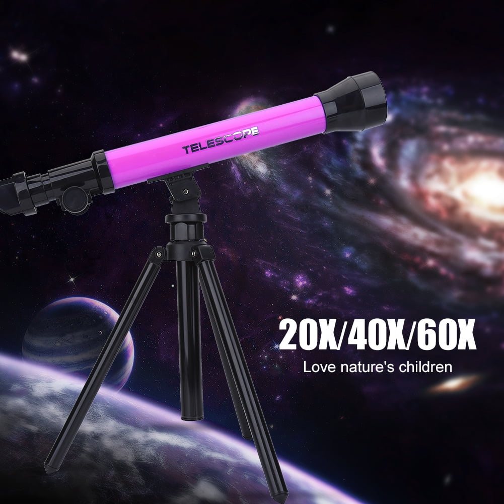 40X 60X Interchangeable Eyepieces Purple Telescope for Kids and Beginners,Portable Kids Telescope with Adjustable Tripod and 20X Telescope Gift for Kids 40X 60X Interchangeable Eyepieces Purple Telescope for Kids and Beginners,Portable Kids Telescope with Adjustable Tripod and 20X Telescope Gift for Kids