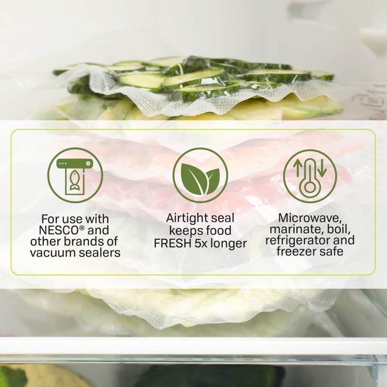 NESCO Quart Vacuum Sealer Bags, 50 Count, 8" x 12" photo 4